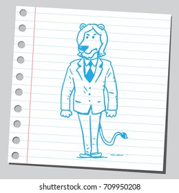 Lion businessman
