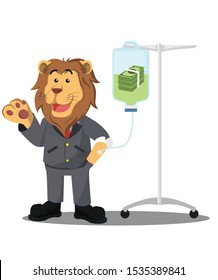 lion businessman at Cash Infusion vector