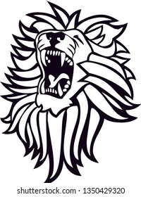 lion b/w one color