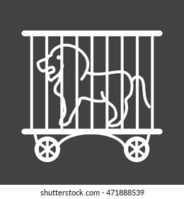 Lion in Cage