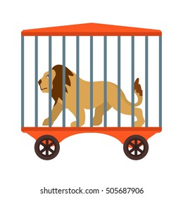 Lion in Cage