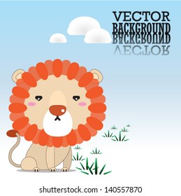 lion card with text