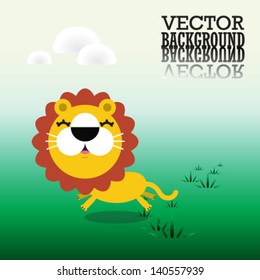 lion card with text