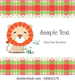 lion card with text