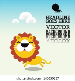 lion card with text