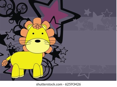 lion cartoon background in vector format