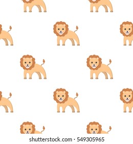 Lion cartoon icon. Illustration for web and mobile design.