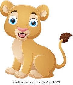 Lion cartoon isolated on white background