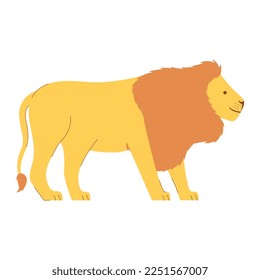 lion cartoon isolated over white background. vector illustration
