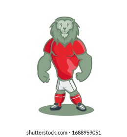 Lion cartoon mascot design illustration