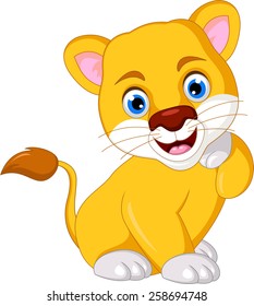 lion cartoon posing