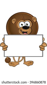 Lion Cartoon With Round Mane
