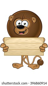 Lion Cartoon With Round Mane