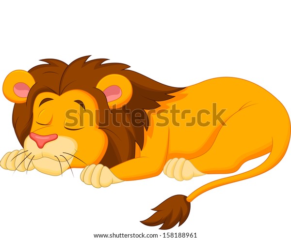 Dessin De Lion Dormant Image Vectorielle De Stock Libre De Droits