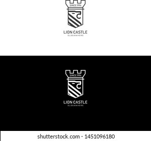 Lion Castle Logo in Vector