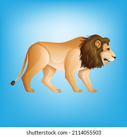 lion character Cartoon vector Illustration 