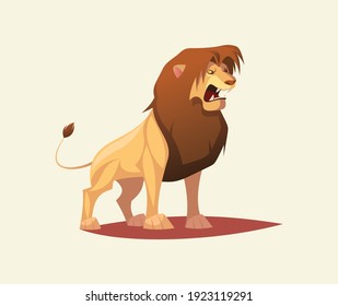 Lion character isolated vector illustration