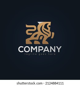 Lion Character Premium Logo Design