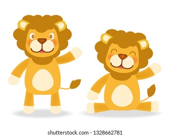 Lion character vector design