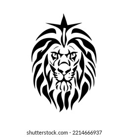Lion Chinese Tribal Tattoo Design Vector
