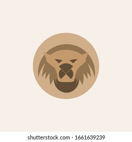 lion circle desig logo icon