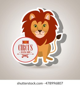 lion circus fun icon