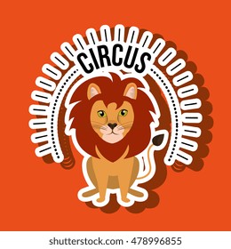 lion circus fun icon