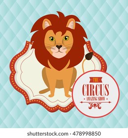 lion circus fun icon