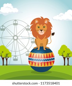 lion circus show icons