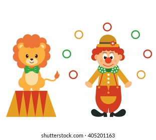 lion and clown