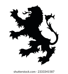 Escudo de armas de león Emblema, ilustración vectorial