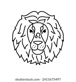 Lion color concept. Zodiac sign. Astrology and horoscope. Predictions and human character. Element fire. Ruler Sun