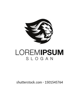lion color logo design vector 