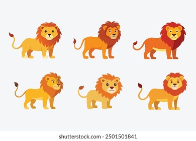 Lion Color Vector Illustration Vector, Icon, Logo, Clipart 