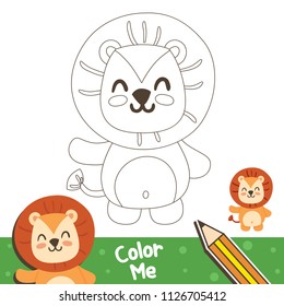 Lion Coloring image for Kids