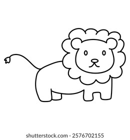 Lion Coloring Page for Kids