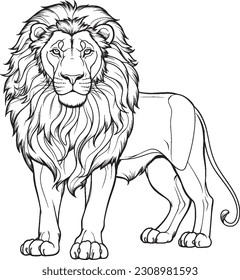 LION COLORING PAGES  FOR KIDS AND ADULTS