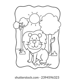 Lion Coloring Pages For Kids And Adults.Coloring Book.Cute
Lion Character Illustration For Kids coloring page.
