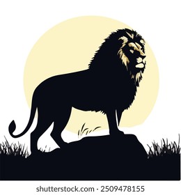 lion coloring vector in art illustration