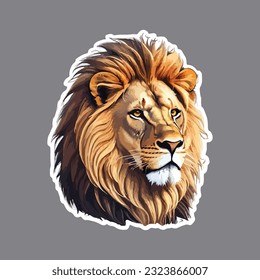 A lion cool  image sticker .