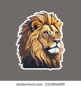 A lion cool  image sticker .