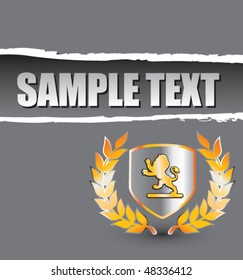 lion crest gray ripped template