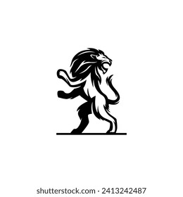 Lion Crest Logo Design Template Vector Illustration