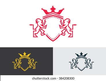 Lion crest logo vector 