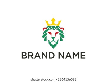 Lion with crown abstract logo.