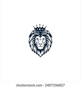 lion Crown head vector illustration art