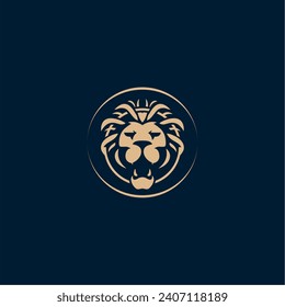 lion Crown head vector illustration art