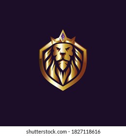 Lion and crown logo design