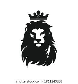 Lion With Crown Logo Design.