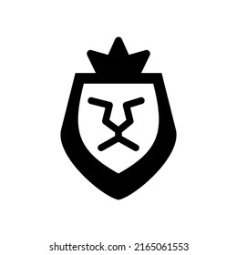 lion with crown logo design vector sign